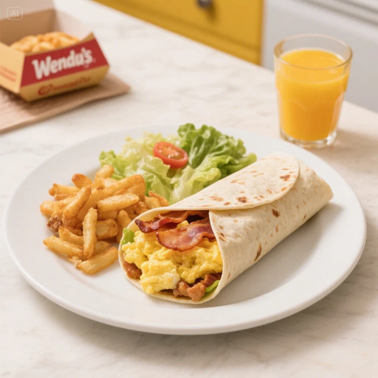 wendys Breakfast Burrito Combo